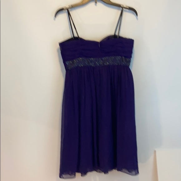 Maggie London Petites Purple Strapless Formal Prom Dress size 6P - Picture 4 of 7